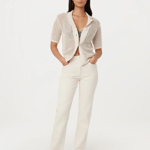 Frank and Oak Crochet Camp Collar Knit Shirt - Picture 2 of 5